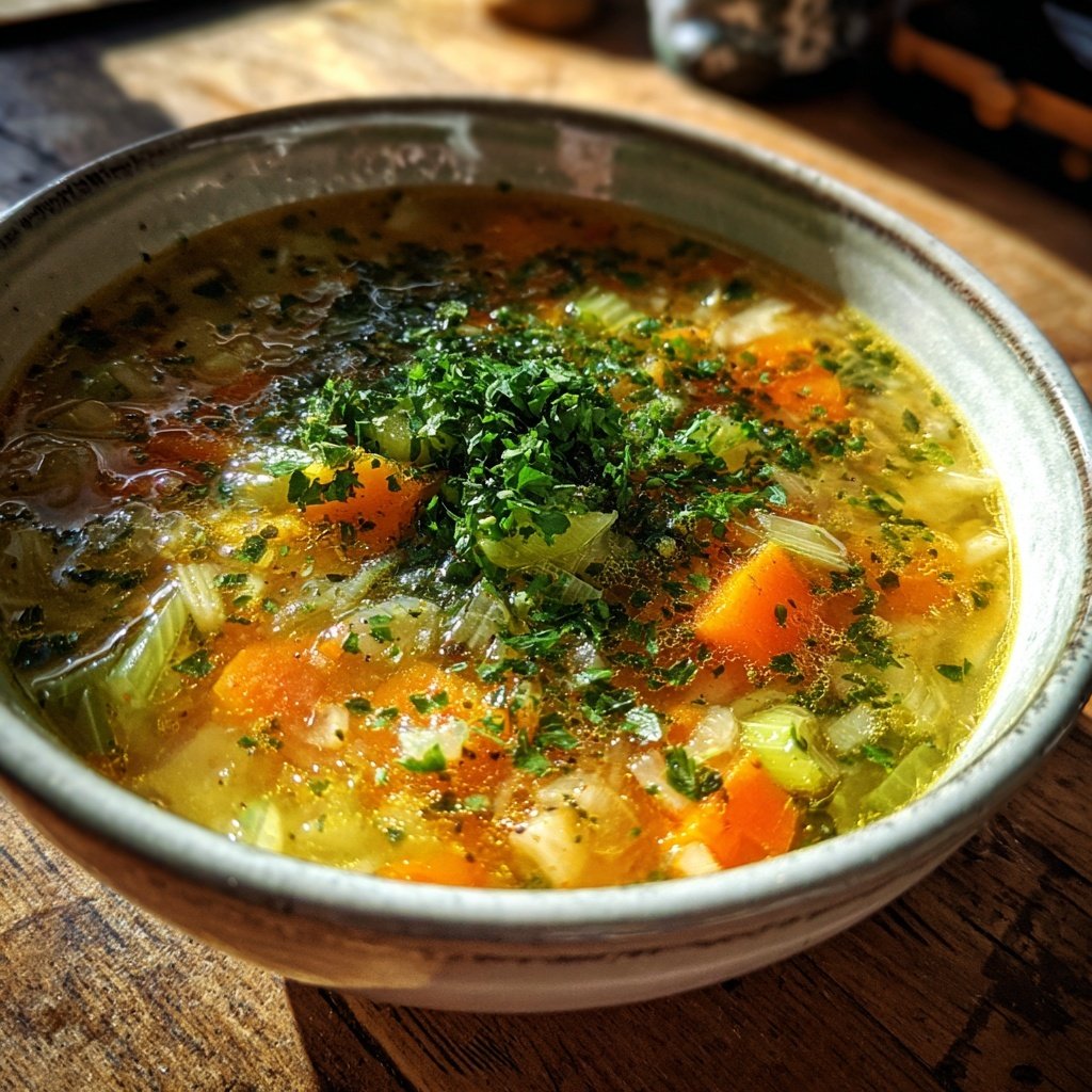 Kalorienarme Gemüse Suppe Mit Lauch
