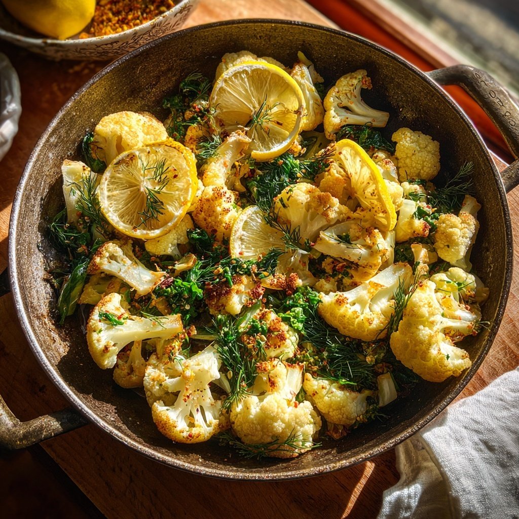 Blumenkohl Pfanne Mit Zitronensaft