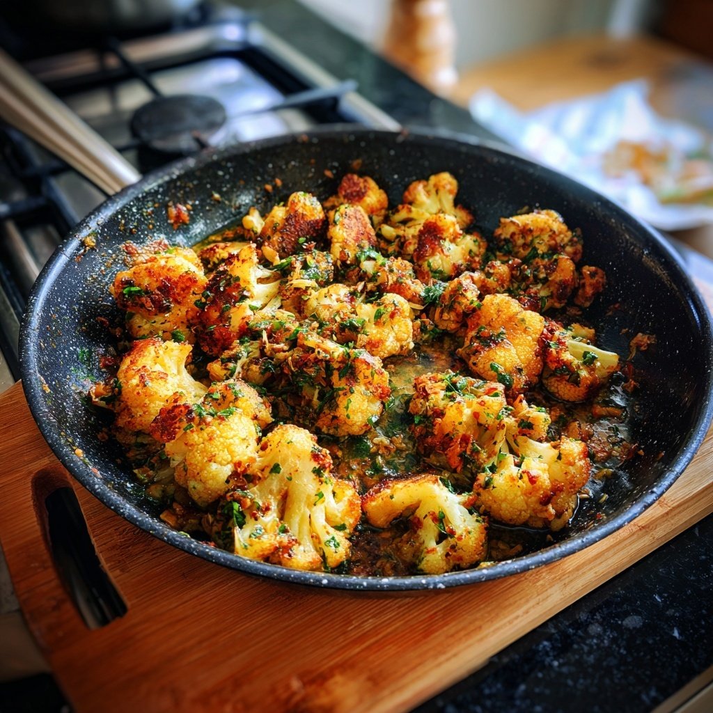 Blumenkohl Pfanne Mit Curry Gewürz
