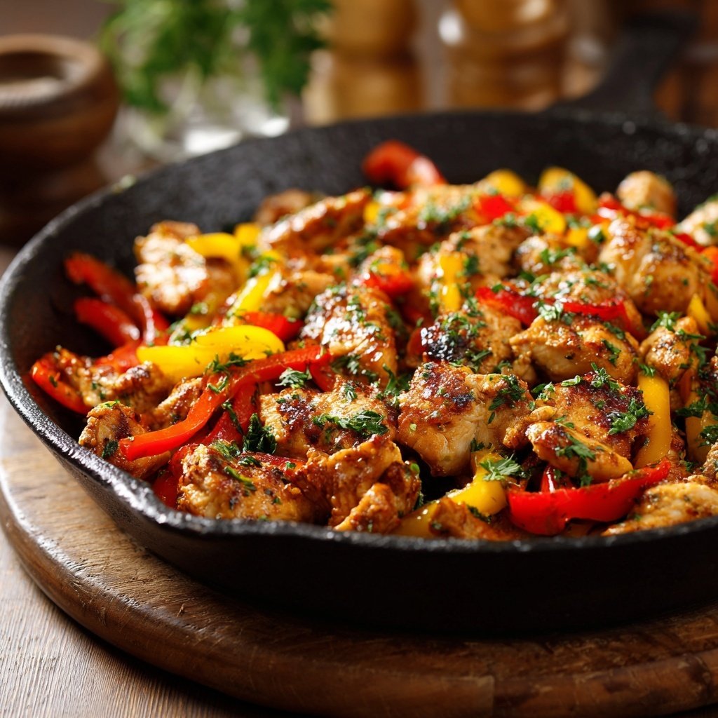 Kalorienarme Ofenpfanne Mit Hähnchen