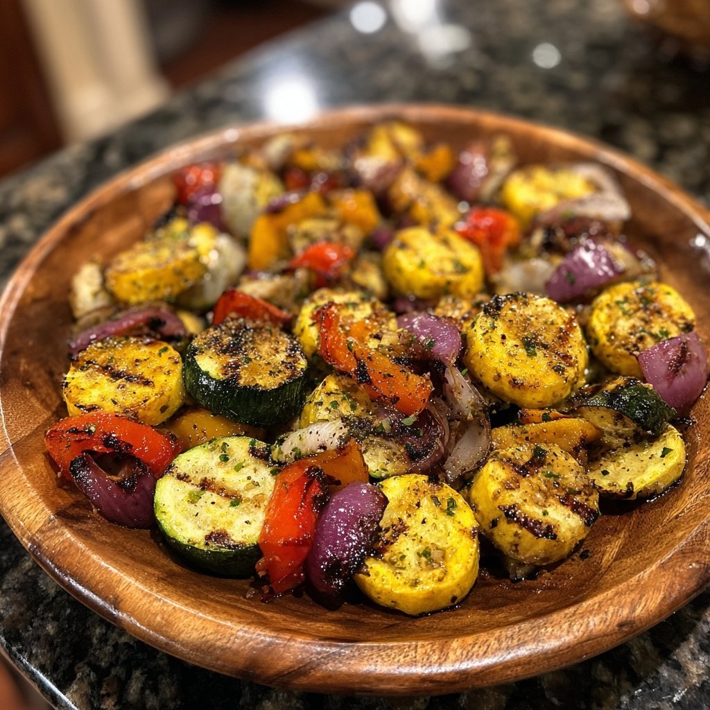 Gegrillte Gemüsemedaillons