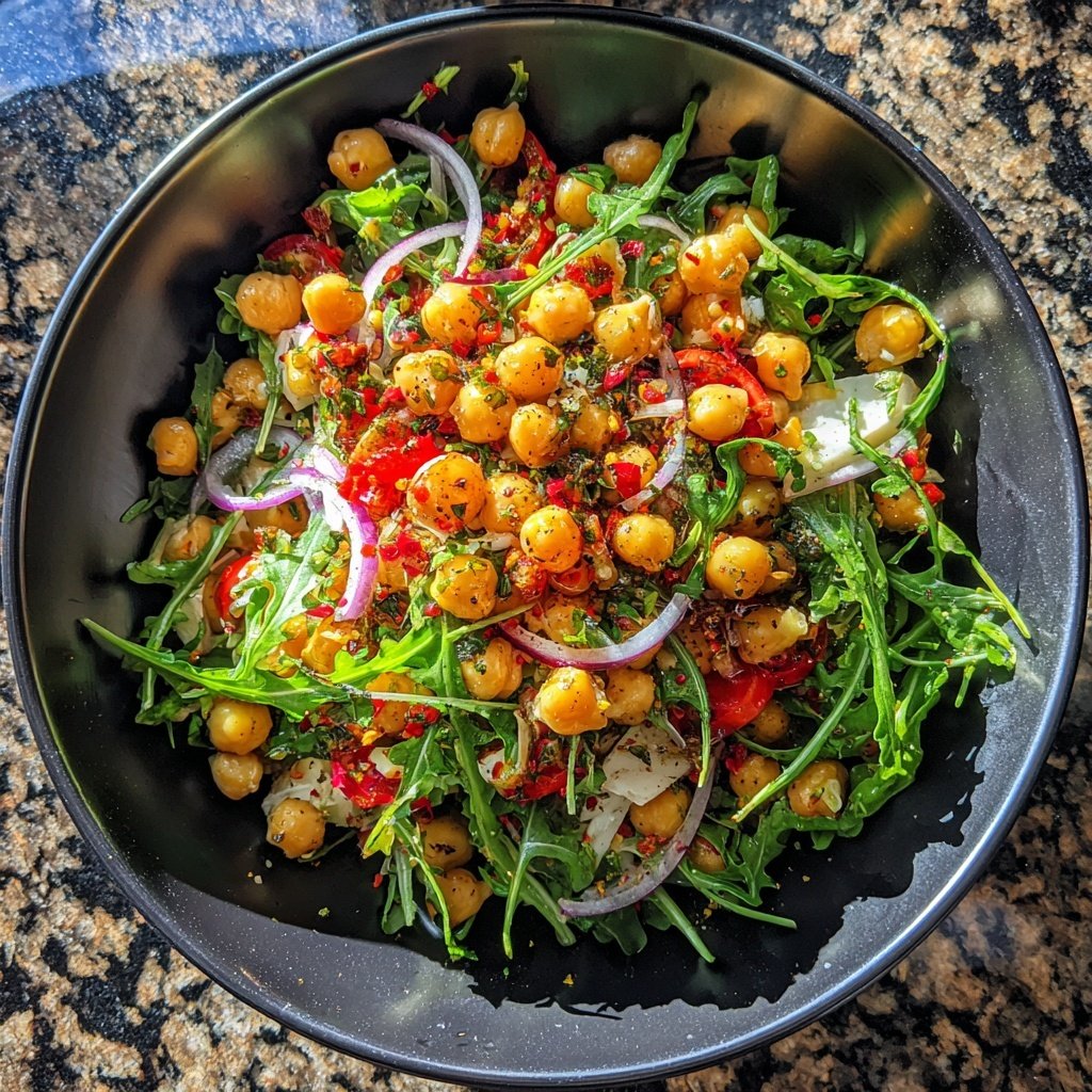 Kichererbsen Salat Mit Rucola Zum Grillen