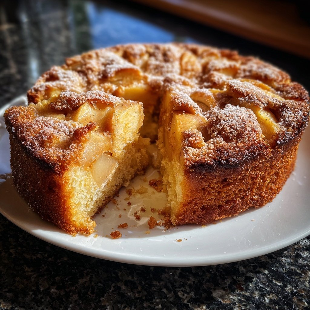 Gesunder Kuchen mit Apfel und Zimt