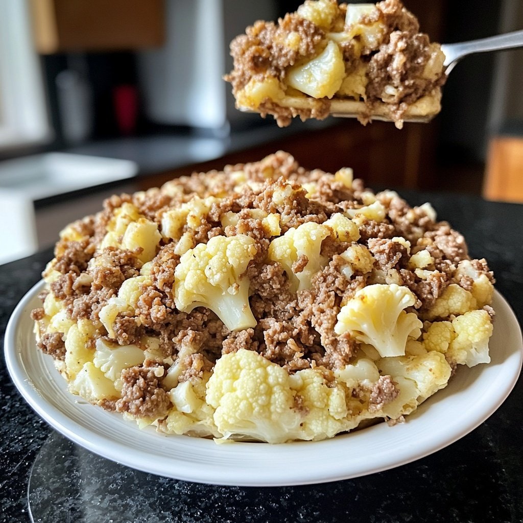 Hackfleisch Blumenkohl Pfanne