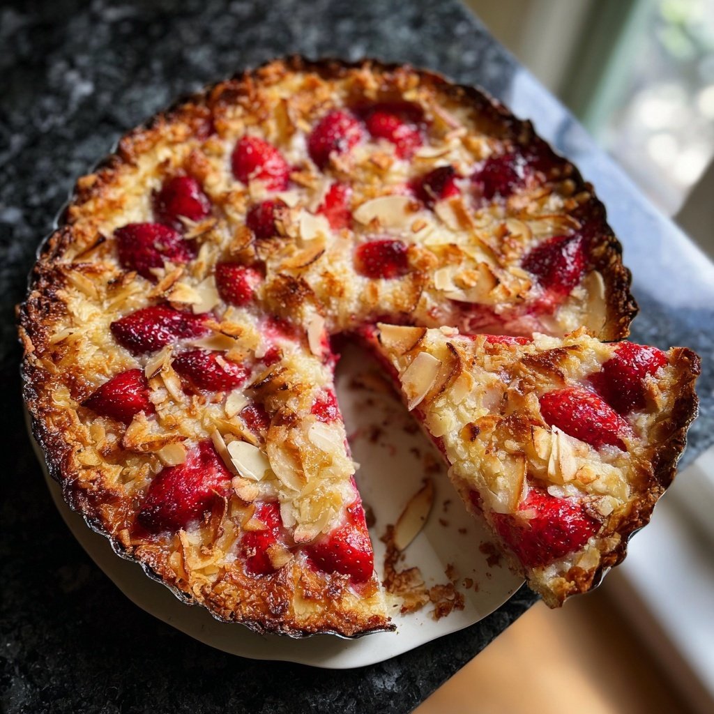 Erdbeerkuchen Mit Mandel Streuseln